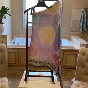 Size S one shoulder silk dress beachy or dressy!